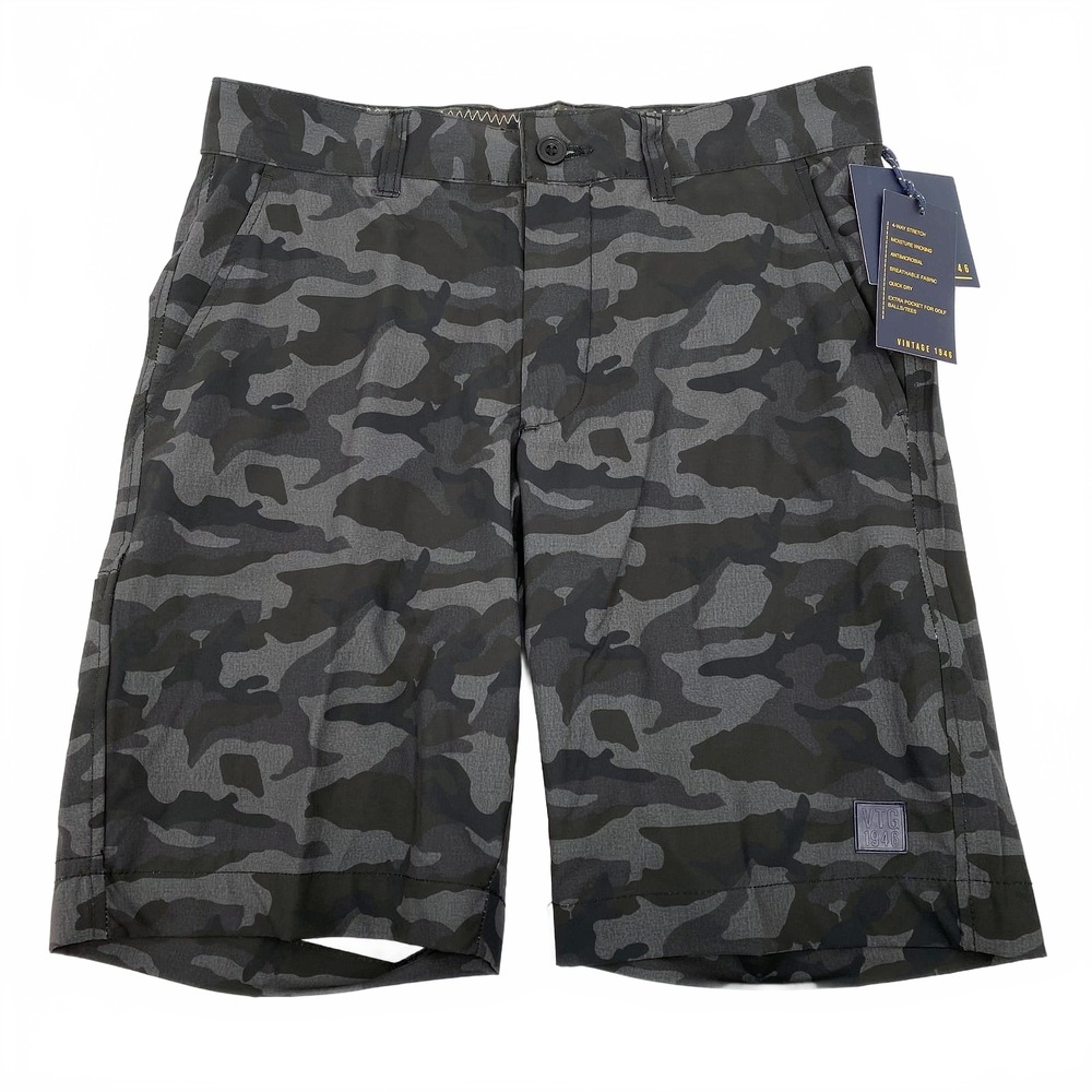 VTG 1946 Gray Green Camouflage Golf Shorts | Regular 32